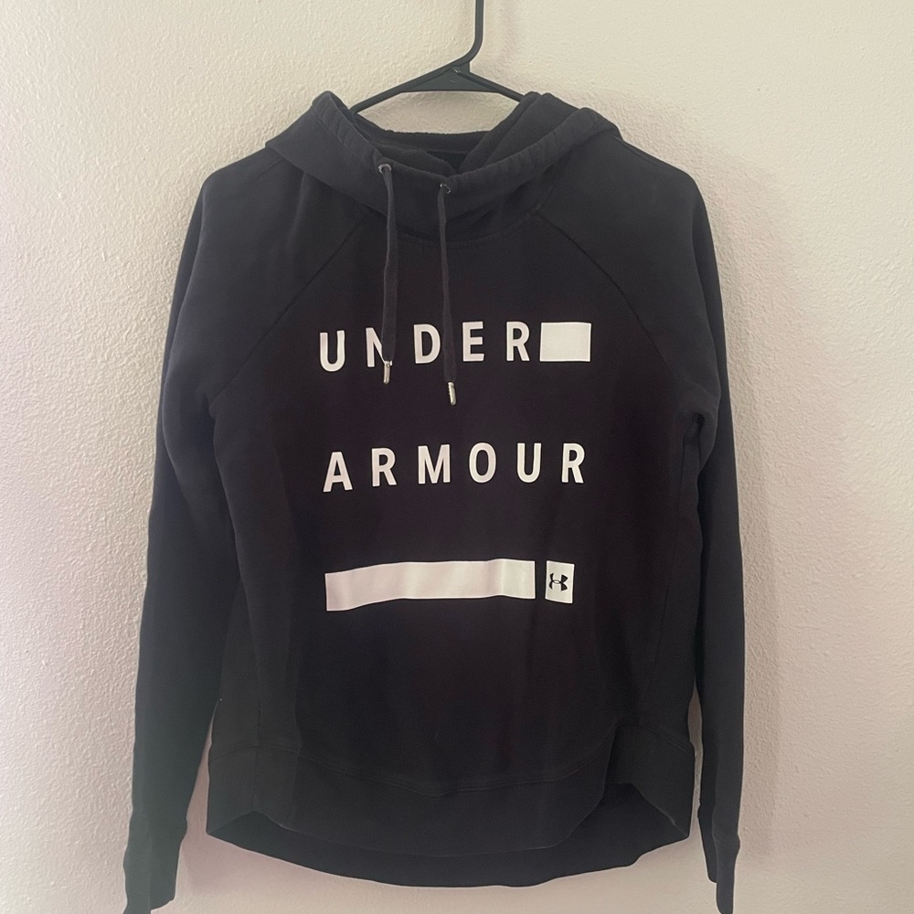 Under Armour Black Sweatshirt with White Logo